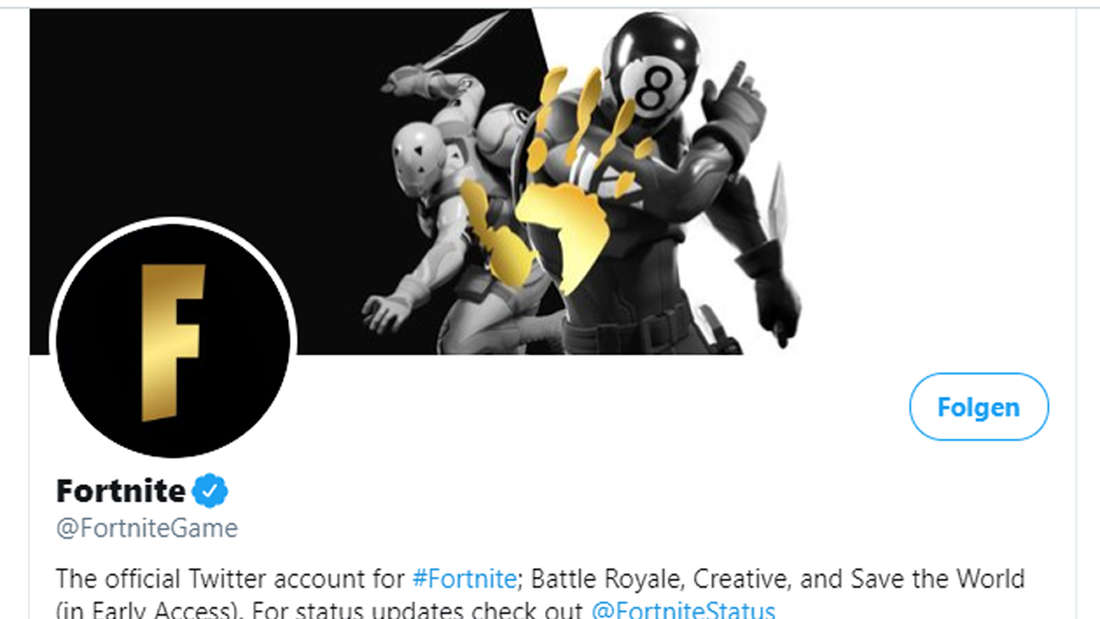 Der offizielle Twitter Account von Fortnite