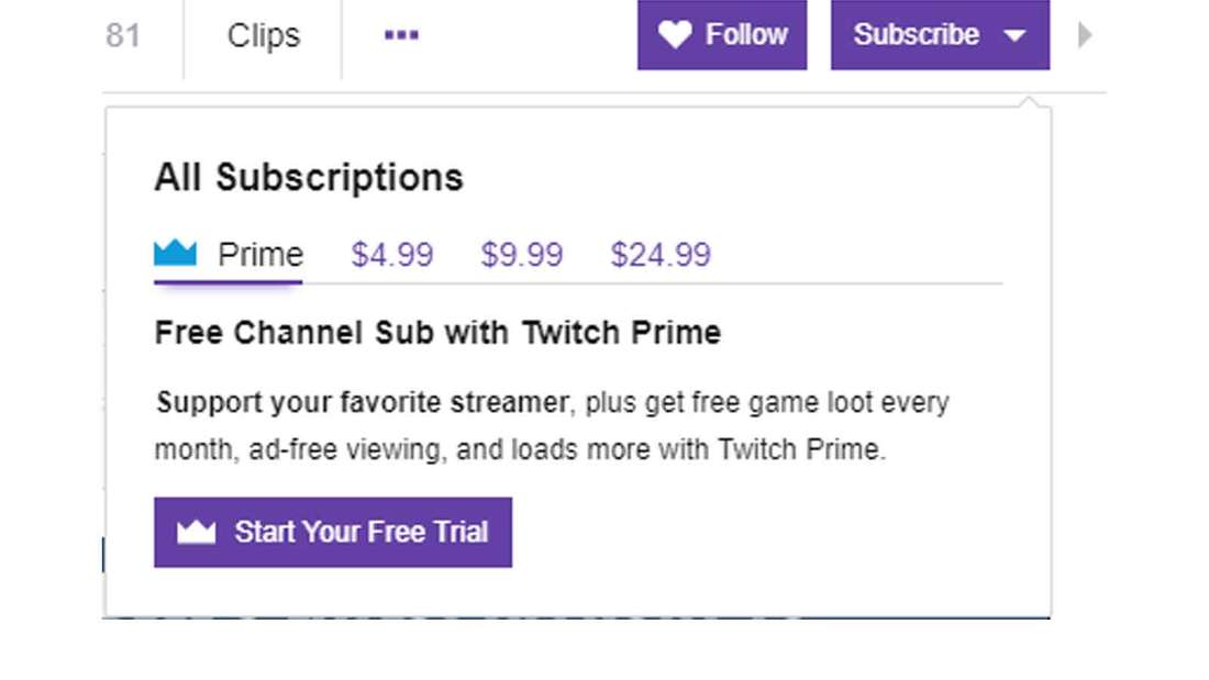 Auf Twitch kann man für 4,99 € im Monat einen Streamer abonnieren