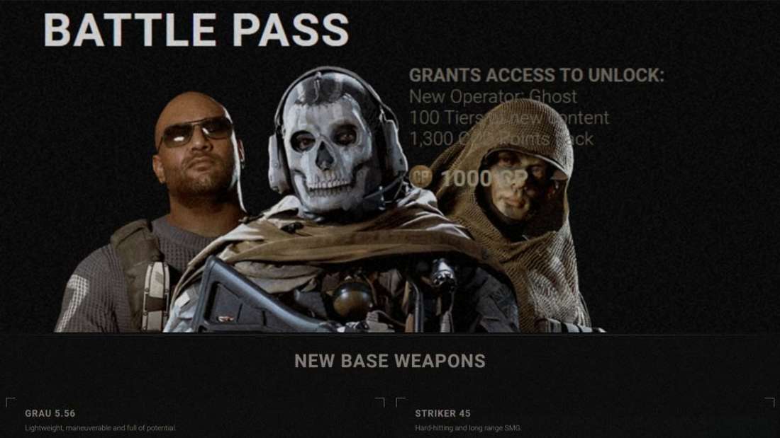 Zwei neue Waffen und Ghost Operator Skins im Battle Pass