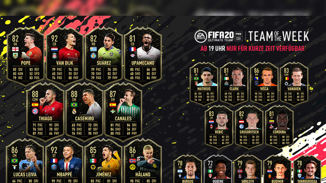 So sieht das TOTW 19 mit Virgil van Dijk aus