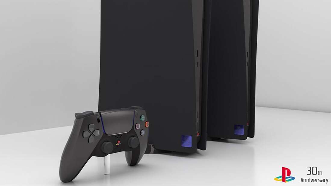 PS5 schwarz Edition PS2 Look 30. Geburtstag PlayStation Sony