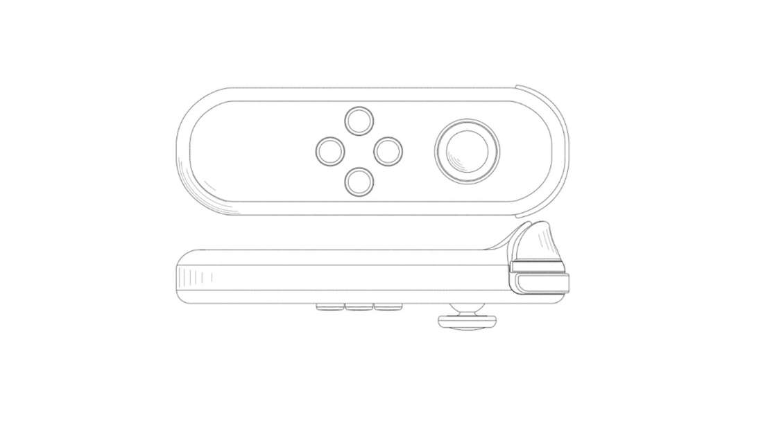 Die Skizze für das Patent zeigt ein ganz neues Design der Joy-Con-Controller.