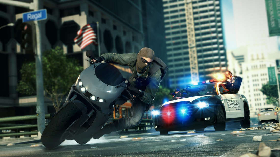 Battlefield Hardline Polizisten verfolgen Bankräuber