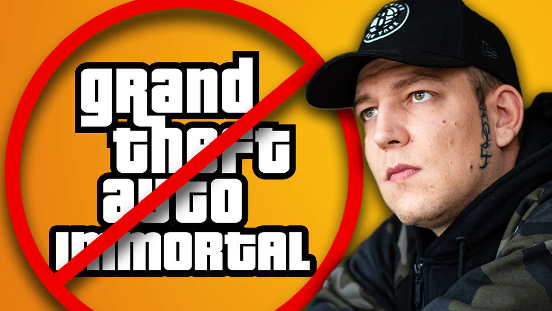 MontanaBlack neben dem Immortal-Schriftzug und dem GTA-Logo