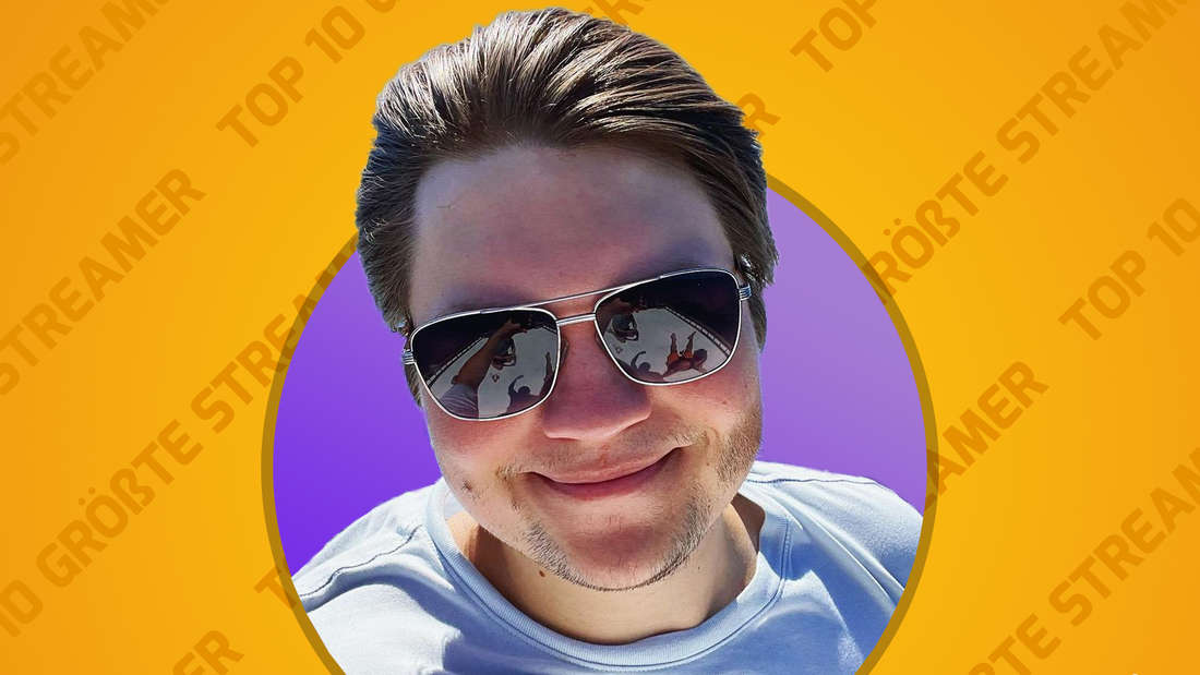 Twitch-Streamer NoWay4u auf orangen Hintergrund