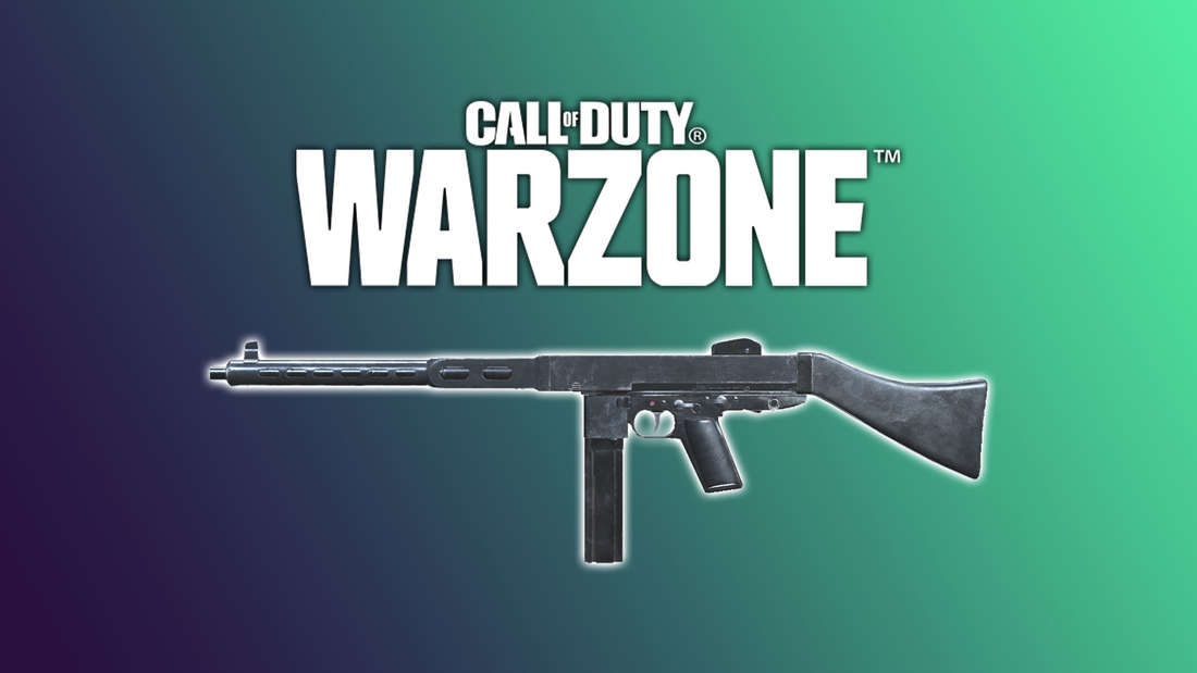 Das Gewehr Cooper Carbine unter dem Warzone Logo