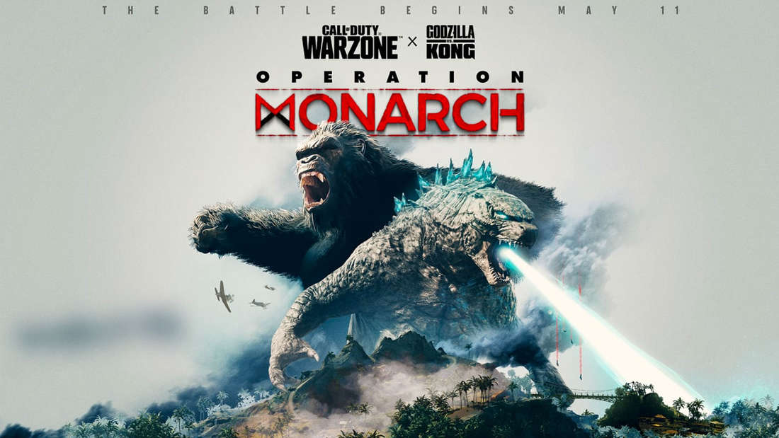 Godzilla und King Kong hinter Caldera aus Warzone