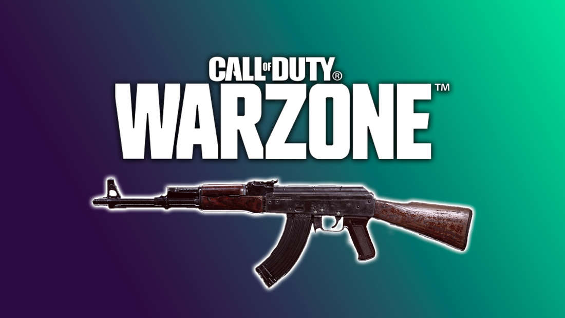 Die AK47 unter dem Logo von Warzone