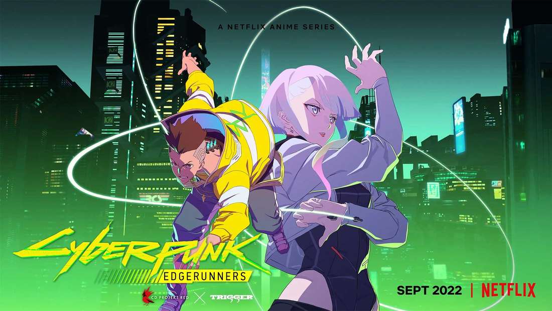 Lucy und David aus Cyberpunk Edgerunners vo Netflix und CD Projekt Red.