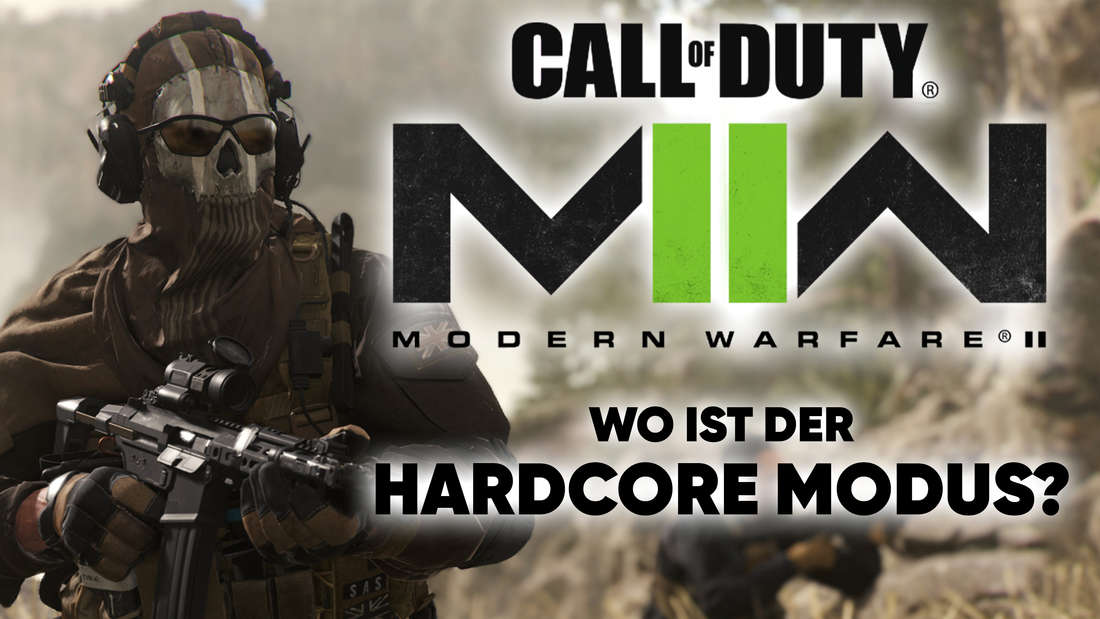 Screenshot aus Call of Duty Modern Warfare 2 (2022). Dazu der Schriftzug „Wo ist der Hardcore Modus?“ – Tier 1