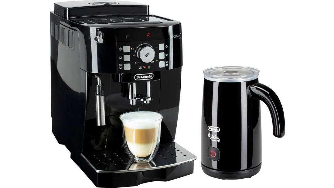 De‘Longhi Kaffeevollautomat Magnifica S ECAM 21.118.B + Milchaufschäumer