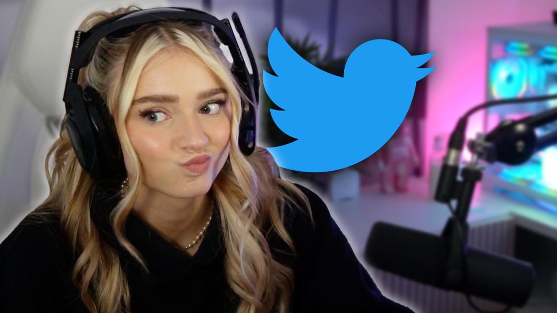 Twitch-Streamerin HoneyPuu neben dem Twitter Logo