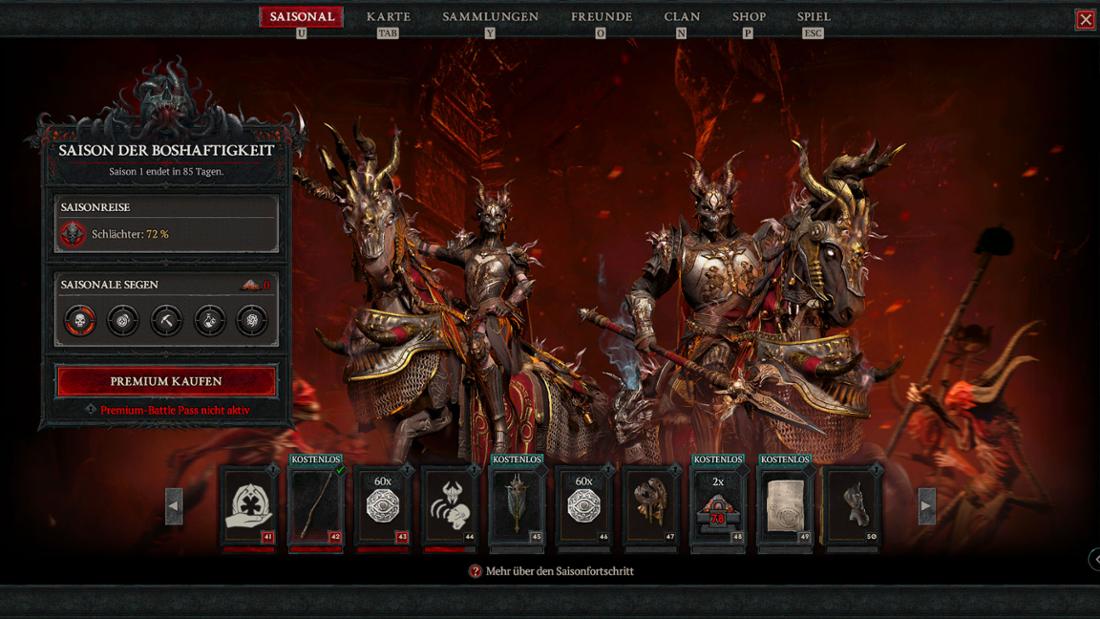 Der Battle Pass von Diablo 4 Season 1