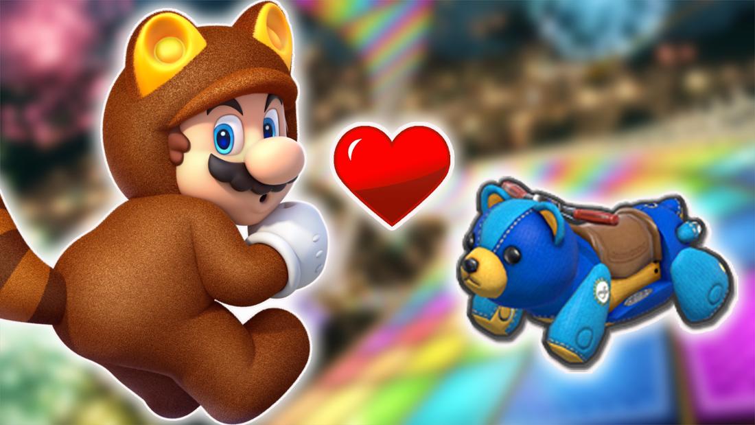 Mario Kart 8: Tanuki-Mario und der Bärchen-Bolide scheinen sich gut zu vertragen.