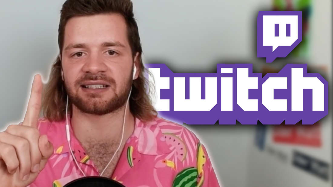 7 vs. Wild Teilnehmer Jan Schlappen und das Logo von Twitch