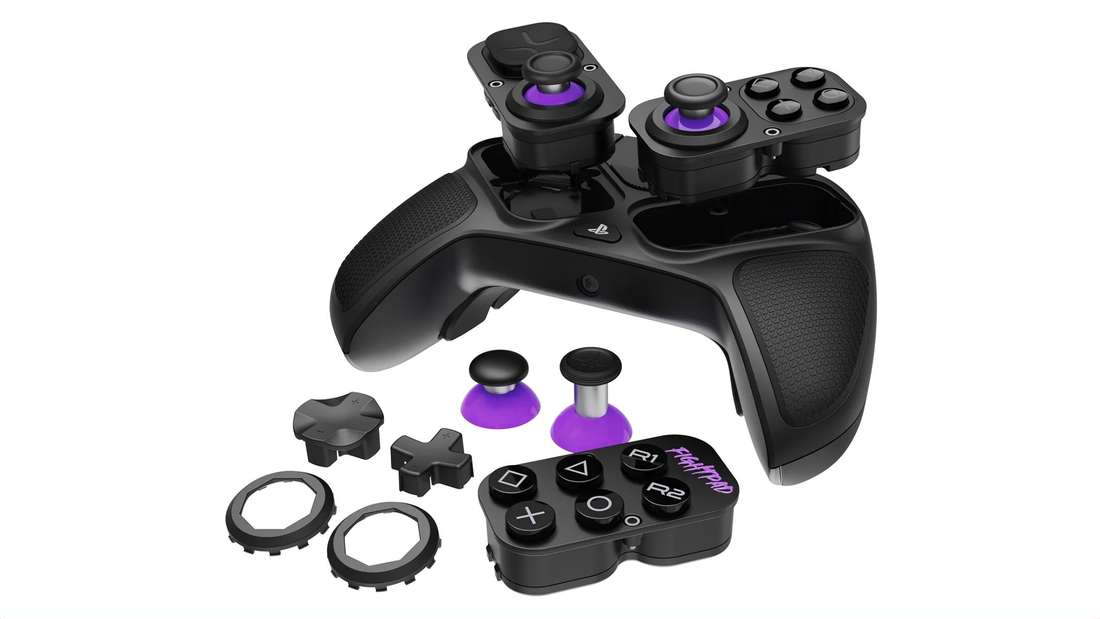 Victrix Pro BFG Controller mit allen mitgelieferten Modulen