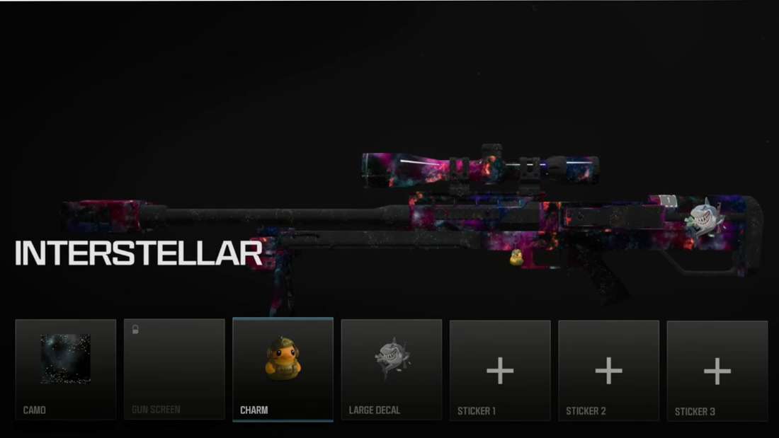 Der Interstellar-Skin an einer Waffe in MW3