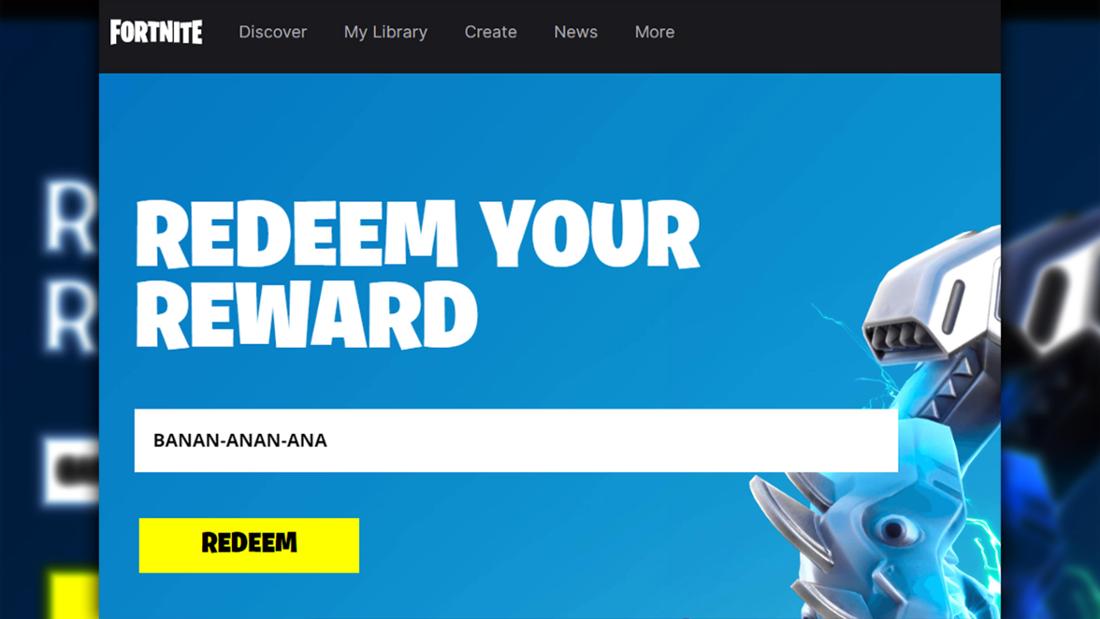 Fortnite Website Code einlösen für Emote