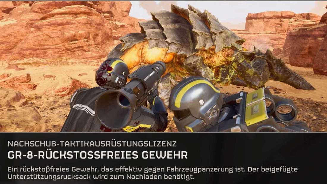 Helldivers 2: Ddas Rückstoßfreies Gewehr GR-8-Recoilless Rifle ist der neue Käfer-Killer.